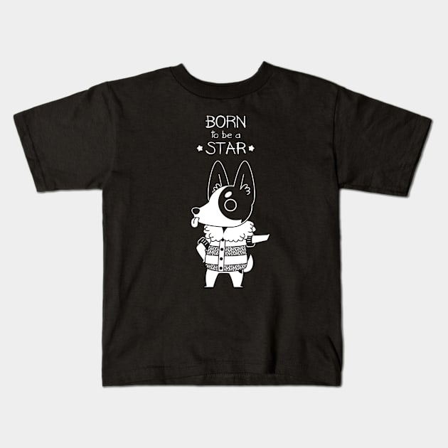 My Gal Hilda- Born to Be a Star (Dark Base) Kids T-Shirt by knitetgantt